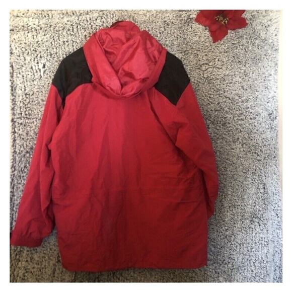 Baru Sports Men's Red Coat Hooded Parka with Fleece Removable Lining Size M - Picture 12 of 14